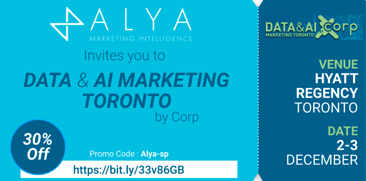 Alya invitation - Data & AI Marketing Toronto 2019